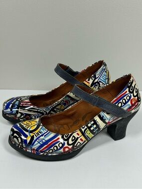 The Art Company Mary Jane Abstract Leather Pumps — EU 39